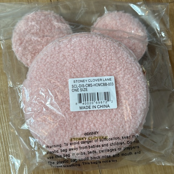 NWT Stoney Clover Lane Mickey Mouse Pink Crossbody Bag Sherpa Disney - Picture 9 of 10